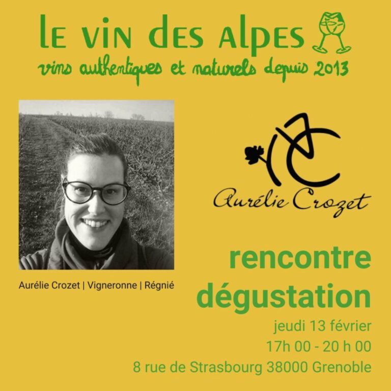 Le Vin des Alpes invite Aurélie Crozet